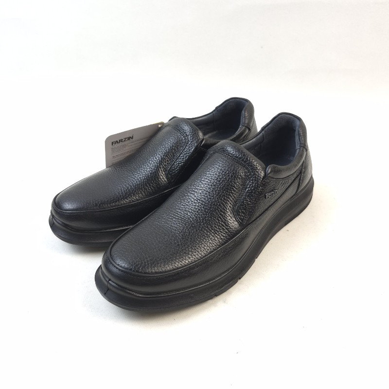 کفش چرم طبیعی مردانه ساده فرزین