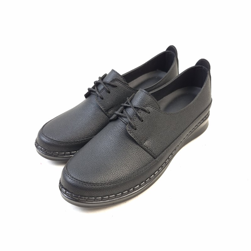 کفش چرم زنانه طبی رنگ مشکی